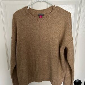Vince Camuto Tan Crewneck Sweater Soft Knit
